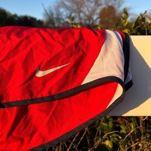 Red Nike running shorts!!